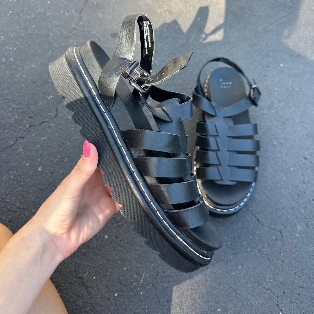 black sandals